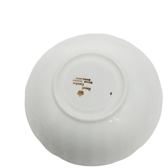 Vintage Royal London Tea Cup & Saucer Set white Red Rose Floral Numbered - Picture 14 of 14